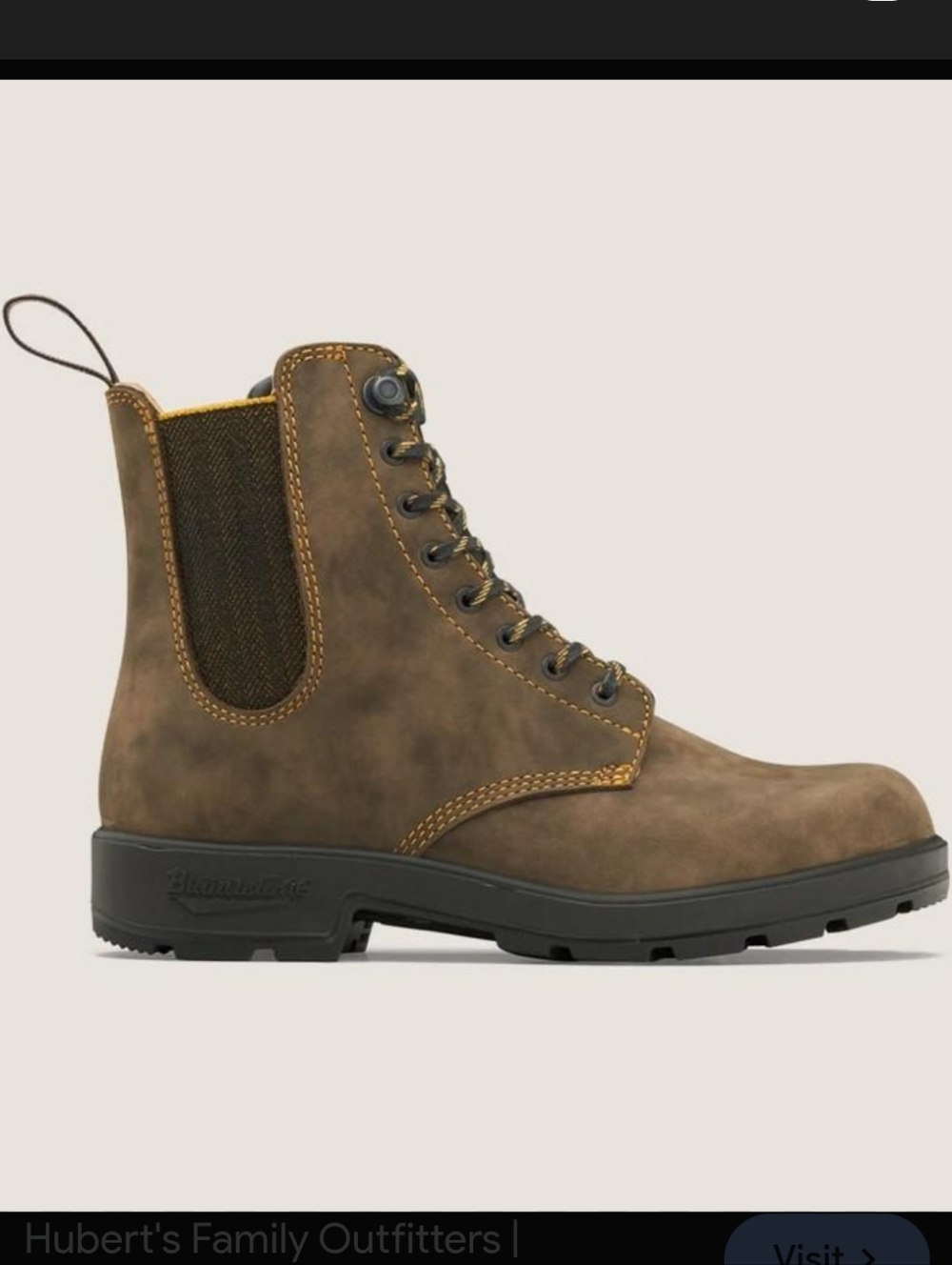 Blundstone Men's Brown Lace-Up Chelsea Work Boot 2326